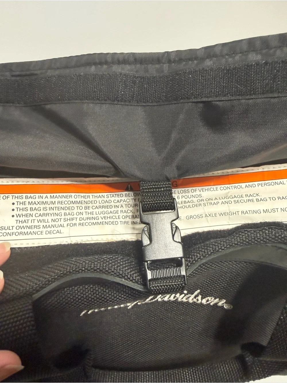 Harley-Davidson Black Travel Duffel With Mesh Pocket, Handles & Shoulder Strap